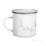 Load image into Gallery viewer, Love Floral Heart Branches Enamel Mug / Cup Mugs
