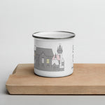 Load image into Gallery viewer, Love castle enamel mug, kids unbreakable cup, enamel mug, 12oz castle cup - Nana + Belle
