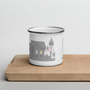 Love castle enamel mug, kids unbreakable cup, enamel mug, 12oz castle cup - Nana + Belle