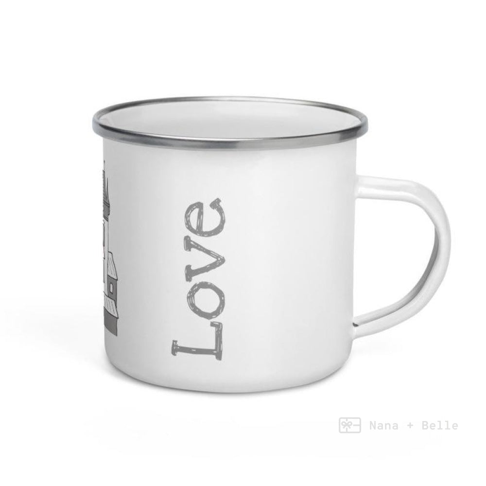 Love Grey Castle Enamel Mug / Cup Mugs