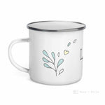 Load image into Gallery viewer, Love Floral Heart Enamel Mug / Cup Mugs
