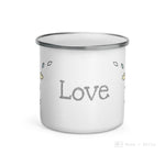 Load image into Gallery viewer, Love Floral Heart Enamel Mug / Cup Mugs
