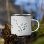 Load image into Gallery viewer, Love Floral Heart Enamel Mug / Cup Mugs
