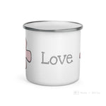 Load image into Gallery viewer, Love Floral Heart Enamel Mug / Cup Mugs
