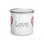 Load image into Gallery viewer, Love Pink Heart Enamel Mug / Cup
