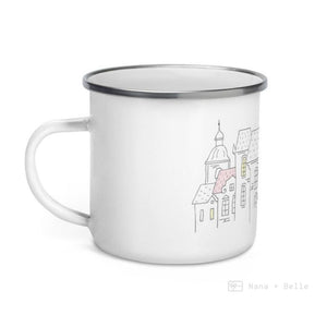 Love White Castle Enamel Mug / Cup Mugs