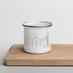 Load image into Gallery viewer, Love castle enamel mug, kids unbreakable cup, enamel mug, 12oz castle cup - Nana + Belle
