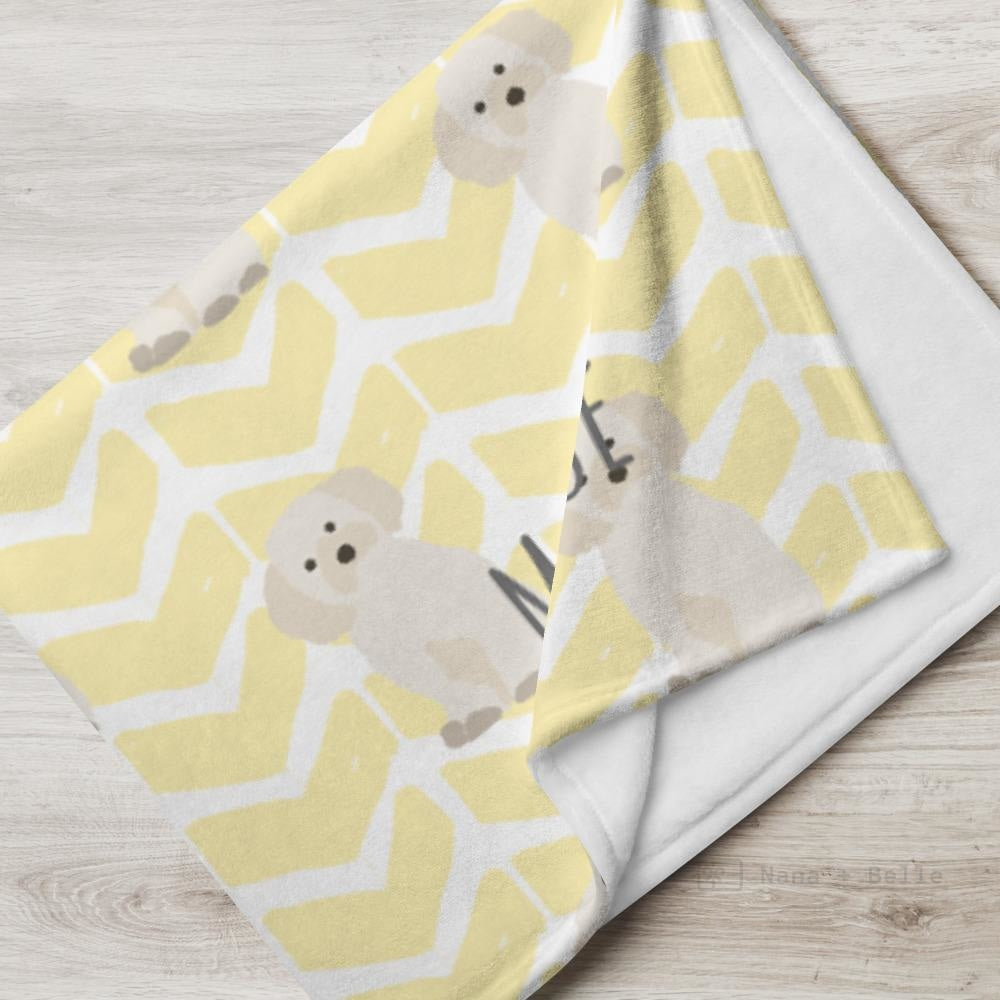 Maltese Throw Blanket Cushions