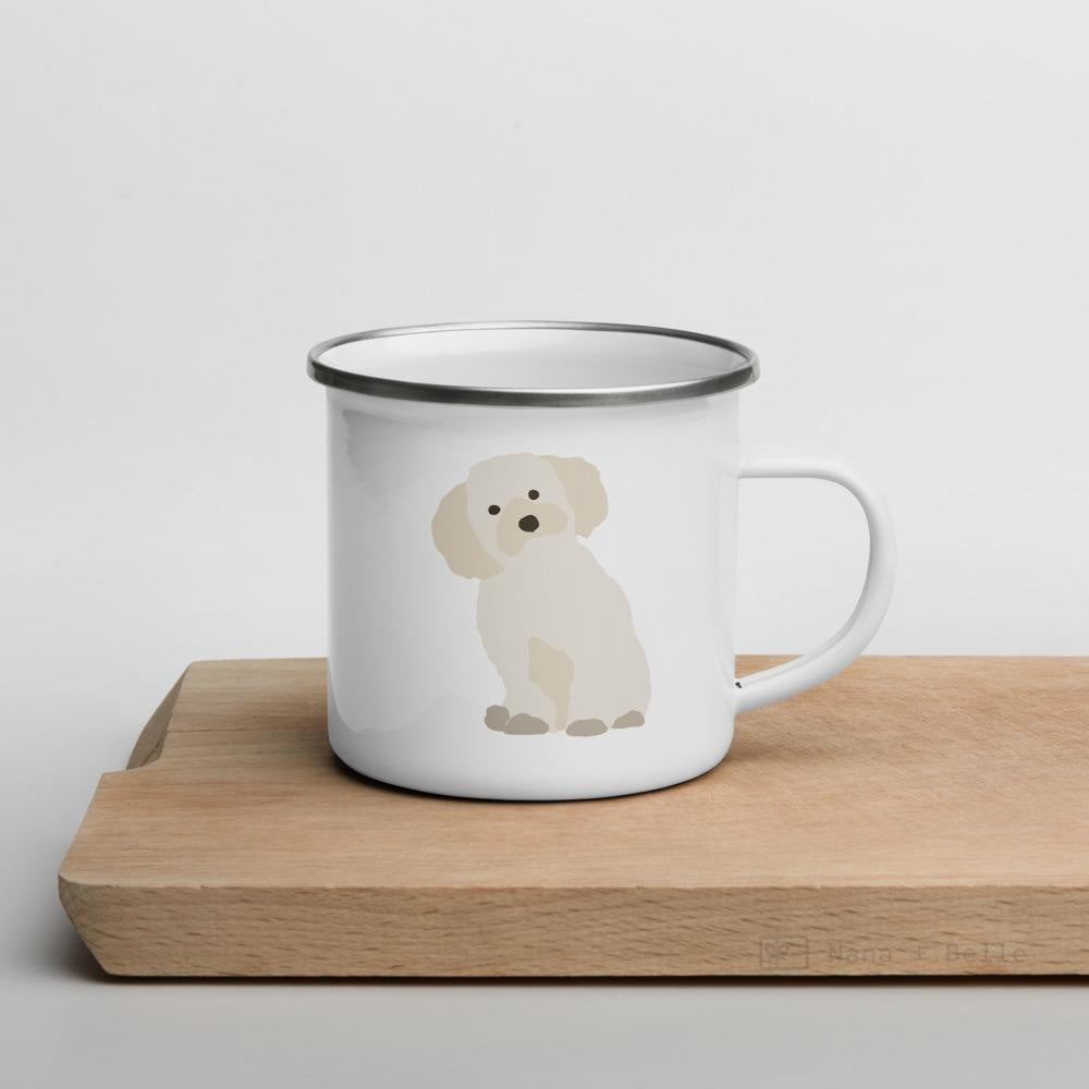 Maltese Dog Enamel Mug / Cup Mugs