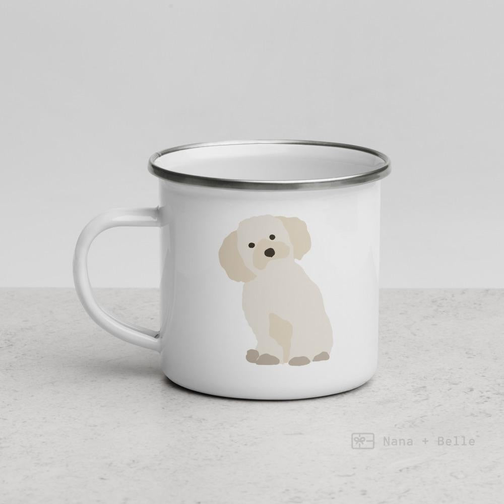 Maltese Dog Enamel Mug / Cup Mugs