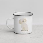 Load image into Gallery viewer, Maltese Dog Enamel Mug / Cup Mugs
