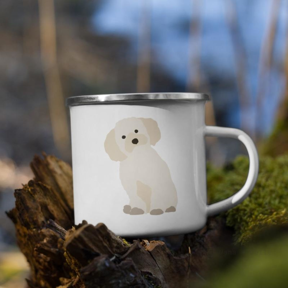 Maltese Dog Enamel Mug / Cup Mugs