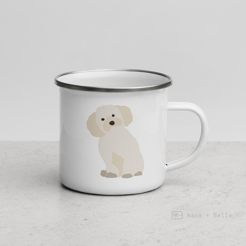 Maltese Dog Enamel Mug / Cup Mugs