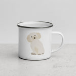 Load image into Gallery viewer, Maltese Dog Enamel Mug / Cup Mugs
