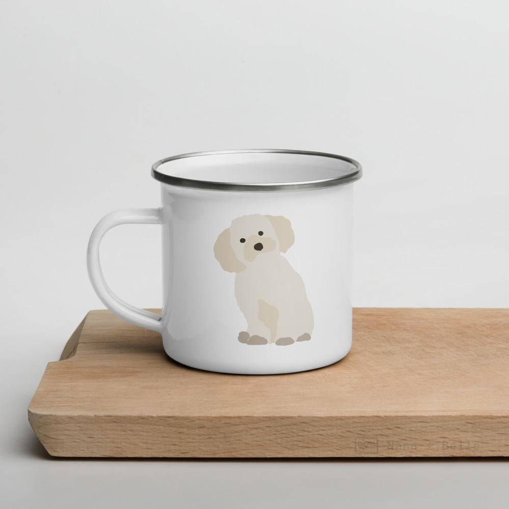 Maltese Dog Enamel Mug / Cup Mugs