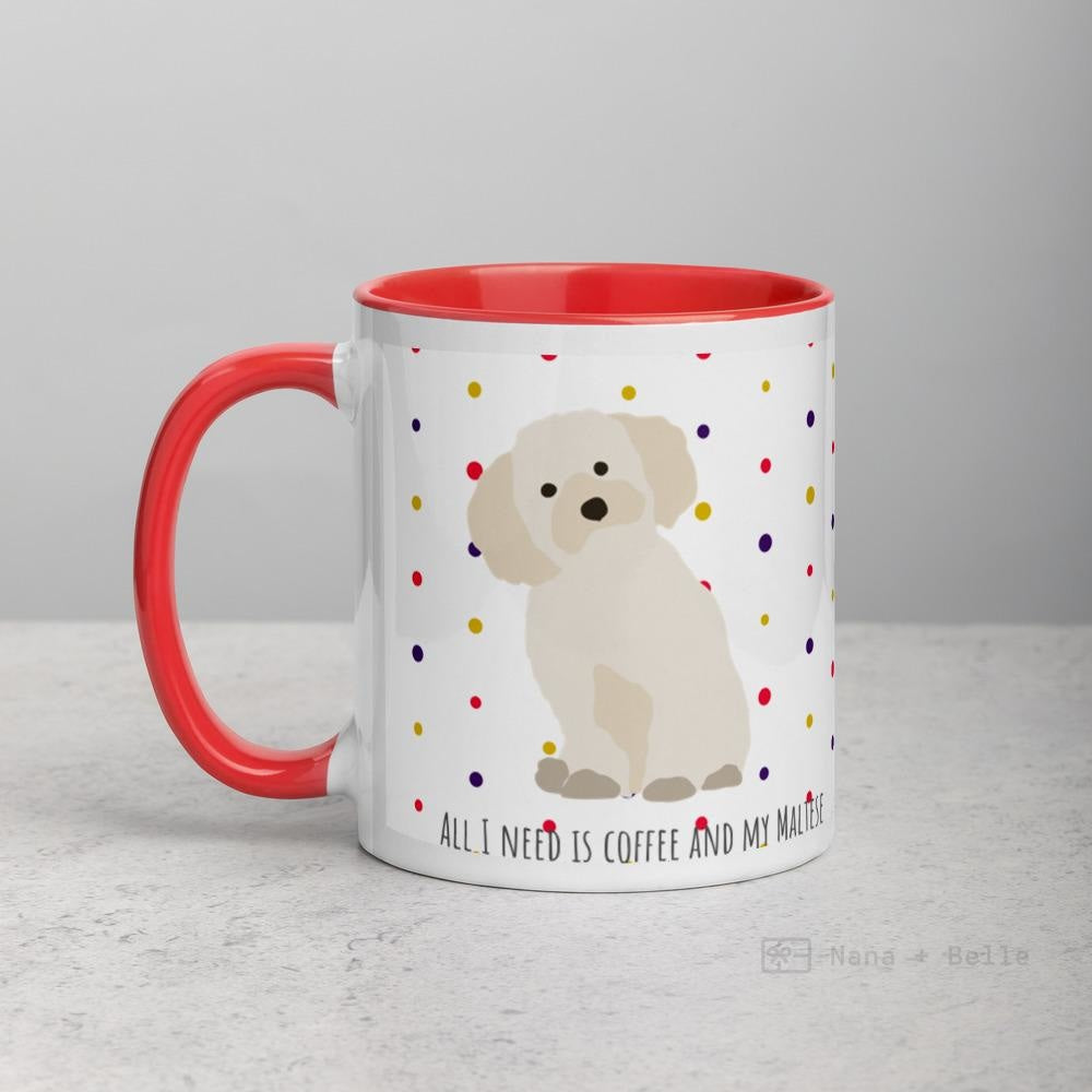 Maltese Mug With Colour Inside Mugs