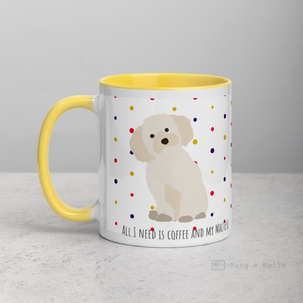 Maltese Mug With Colour Inside Mugs