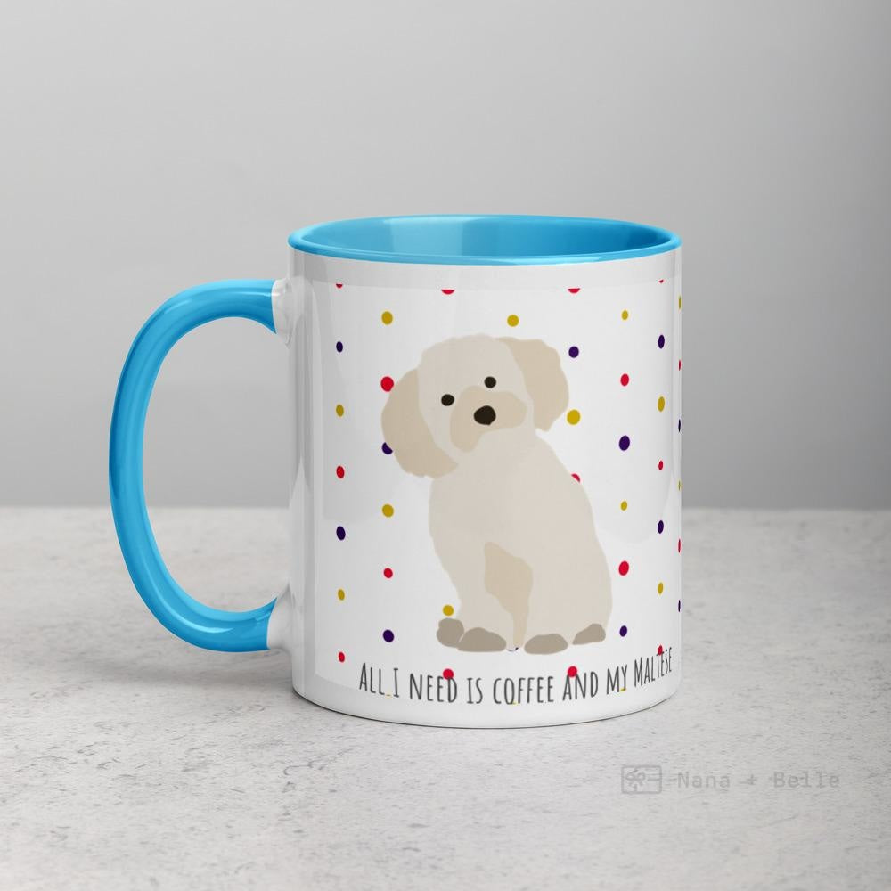 Maltese Mug With Colour Inside Mugs