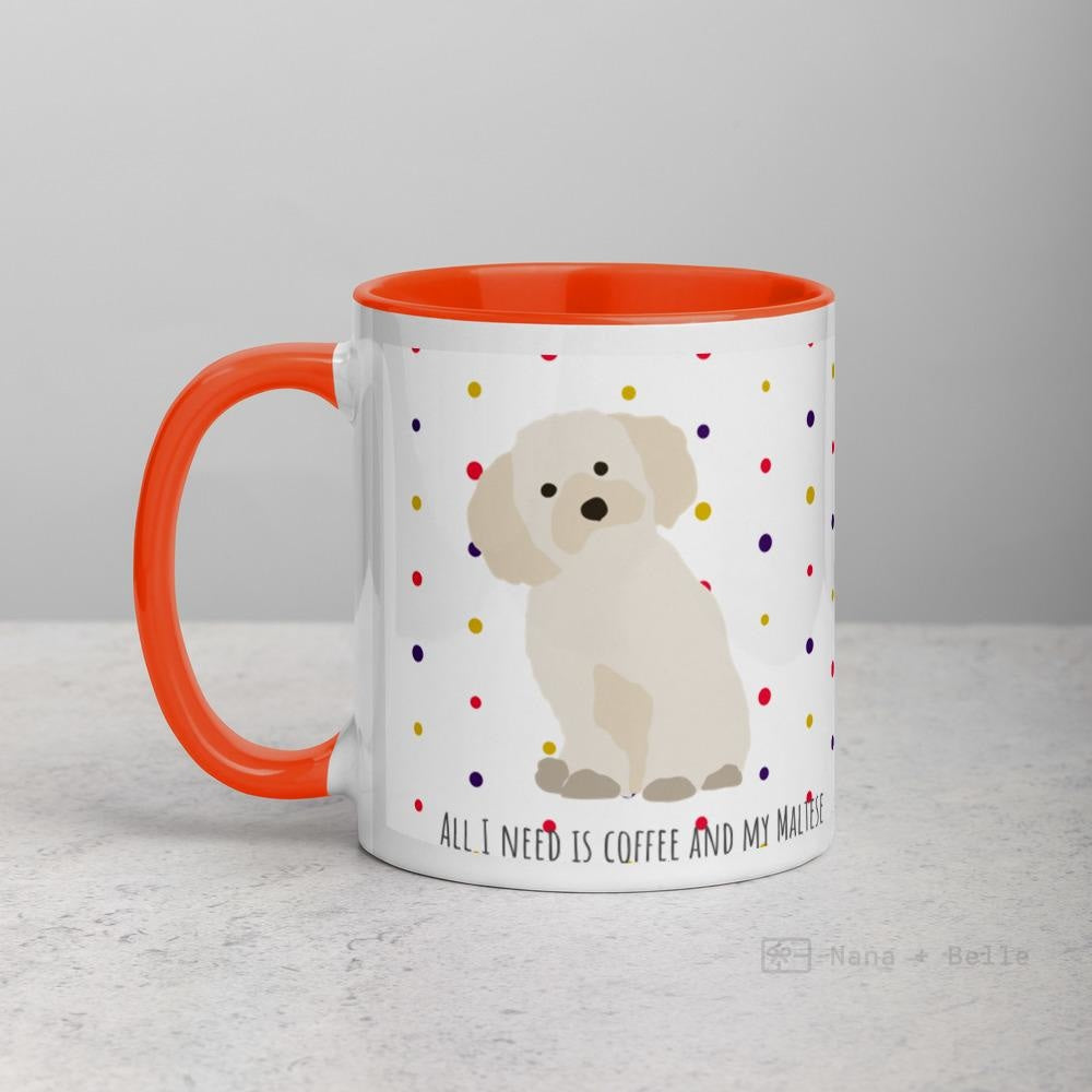 Maltese Mug With Colour Inside Mugs