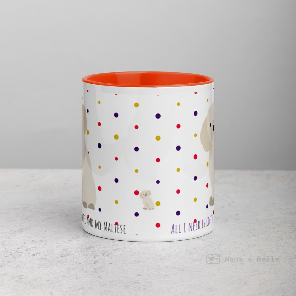 Maltese Mug With Colour Inside Mugs