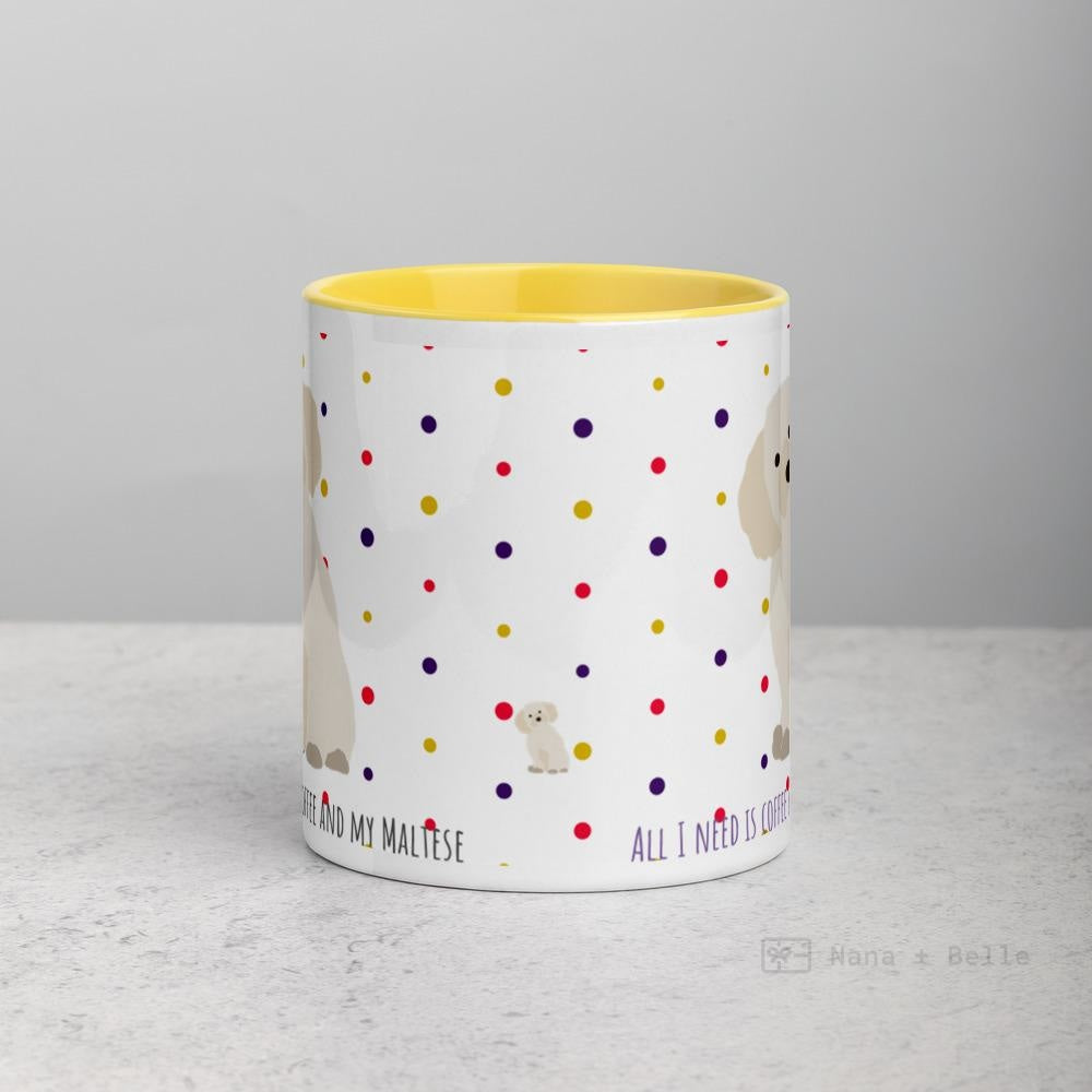 Maltese Mug With Colour Inside Mugs