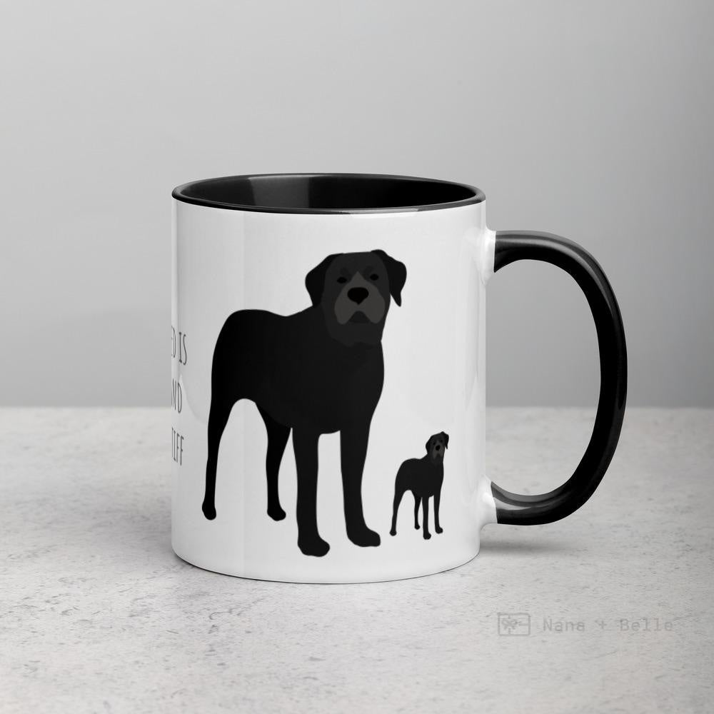 Mastiff Mug With Color Inside Black Mugs