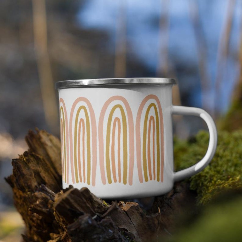 Multi Rainbows Enamel Mug / Rainbow Cup Mugs