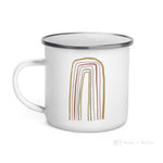 Load image into Gallery viewer, Multi Thin Rainbows Enamel Mug / Rainbow Cup Mugs
