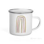 Load image into Gallery viewer, Multi Thin Rainbows Enamel Mug / Rainbow Cup Mugs
