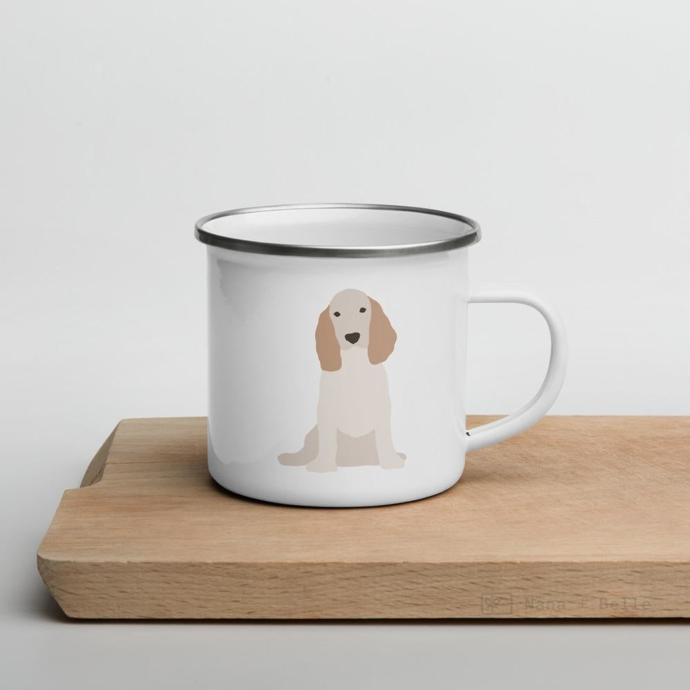 Orange Roan English Cocker Spaniel Dog Enamel Mug Mugs