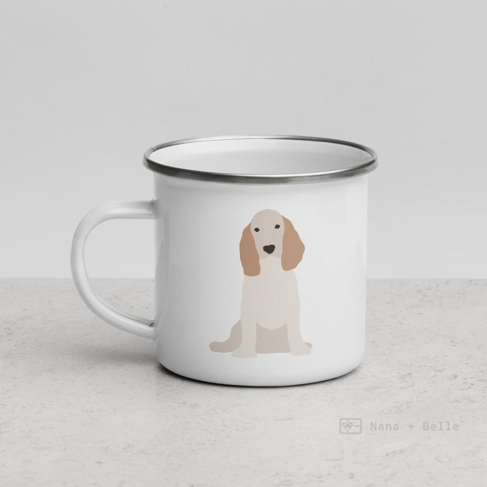 Orange Roan English Cocker Spaniel Dog Enamel Mug Mugs