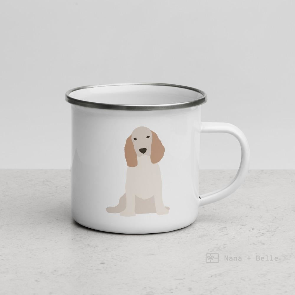 Orange Roan English Cocker Spaniel Dog Enamel Mug Mugs