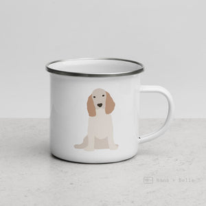 Orange Roan English Cocker Spaniel Dog Enamel Mug Mugs