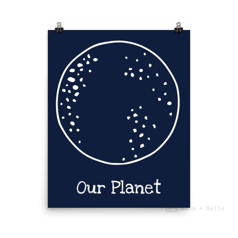 Our Planet Personalised Art Print Poster Art Prints