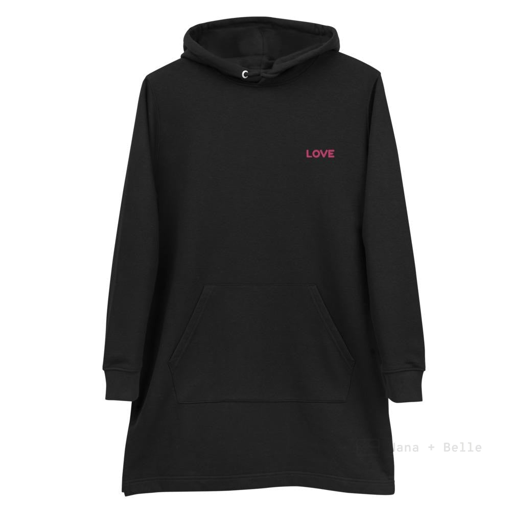 Personalised Embroidery Love Hoodie Dress