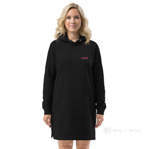 Personalised Embroidery Love Hoodie Dress