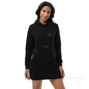 Personalised Embroidery Love Hoodie Dress