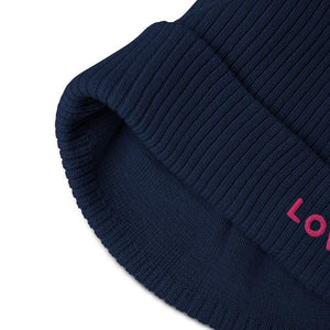 Personalised Love Organic Ribbed Beanie