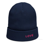 Load image into Gallery viewer, Personalised Love Organic Ribbed Beanie
