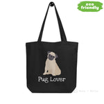 Load image into Gallery viewer, Personalised Pug Eco Tote Bag Bags
