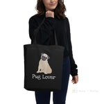 Load image into Gallery viewer, Personalised Pug Eco Tote Bag Bags
