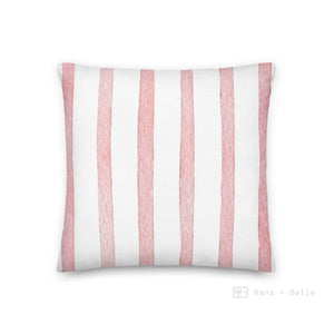 Pink Stripe Pattern Love Square Cushion Cushions