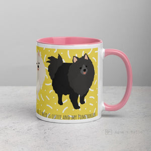 Pomeranian Mug With Colour Inside Mugs