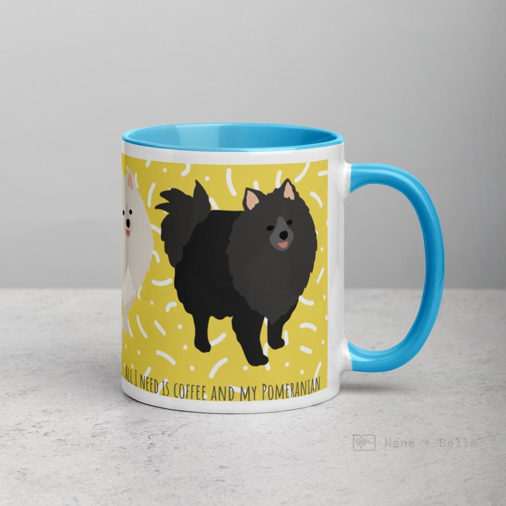 Pomeranian Mug With Colour Inside Mugs