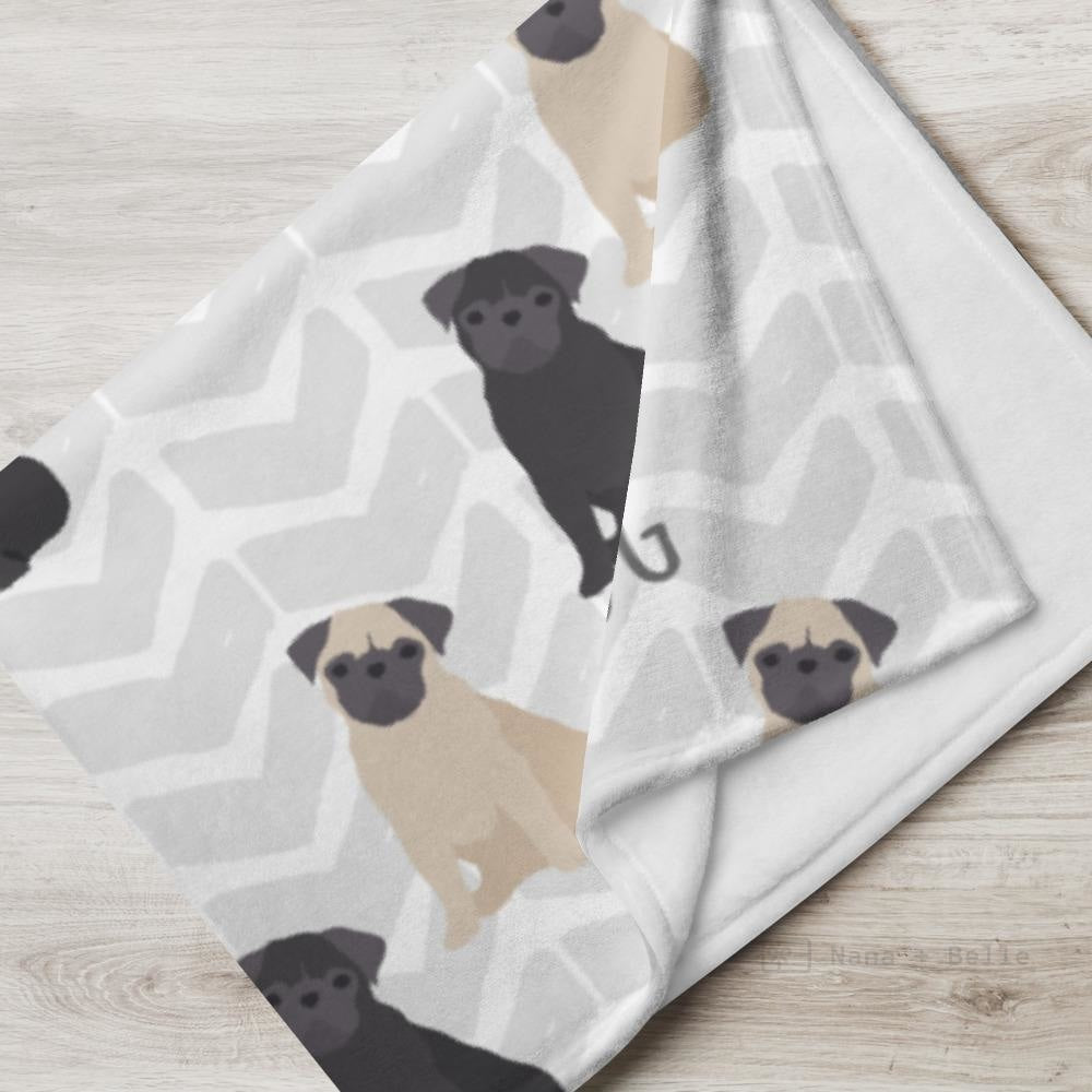 Pug Throw Blanket