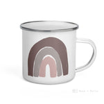 Load image into Gallery viewer, Purple Grey Pink Rainbows Enamel Mug / Rainbow Cup Mugs
