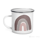 Load image into Gallery viewer, Purple Grey Pink Rainbows Enamel Mug / Rainbow Cup Mugs
