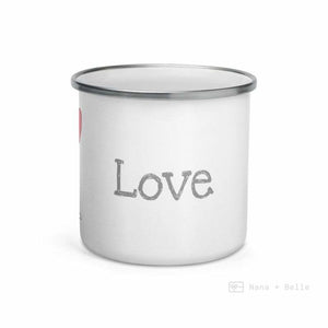 Rabbit Enamel Heart Balloon Love Mug / Cup Mugs