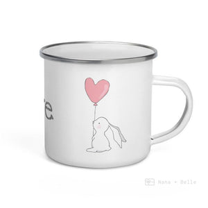 Rabbit Enamel Heart Balloon Love Mug / Cup Mugs