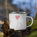 Load image into Gallery viewer, Rabbit Enamel Heart Balloon Love Mug / Cup Mugs
